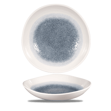 Raku Topaz Blue Organic Trace Bowl 25.3cm | Box of 12
