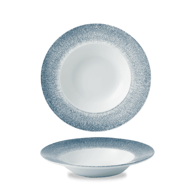 Raku Topaz Blue Profile Wide Rim Bowl Med 9.4" | Box of 12