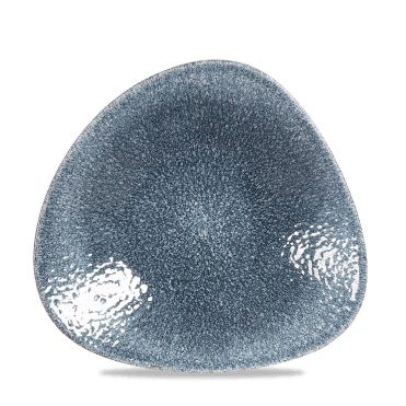 Raku Topaz Blue Triangle Shallow Bowl 10 3/4"X10 1/2" | Box of 12
