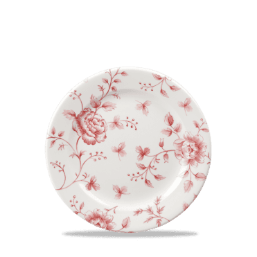 Rose Chintz Cranberry Profile Plate 6.5" | Box of 6