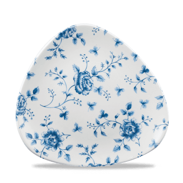 Rose Chintz Prague Lotus Triangle Plate 9 5/8" | Box of 12