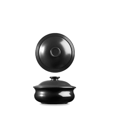 Rustics Black Sparkle Lidded Stewpot 57cl | Box of 6