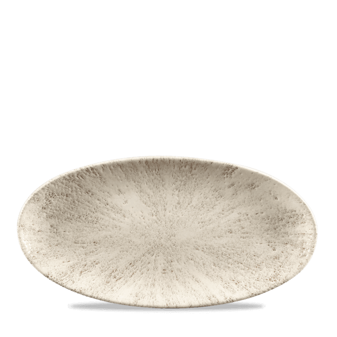 Churchill Stone Agate Grey Oval Chefs Plate 11 4/5X5 3/4