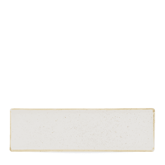 Churchill Stonecast Barley White Oblong Plate 30X9cm | Box of 6