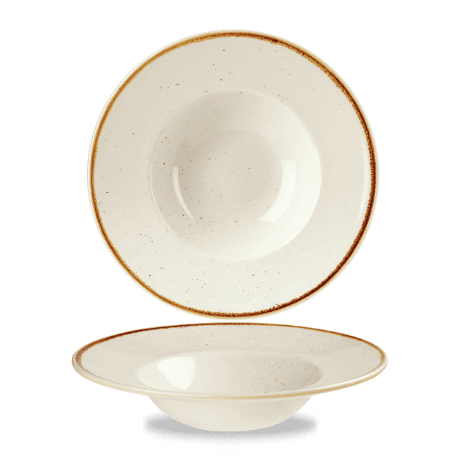 Churchill Stonecast Barley White Profile Wide Rim Bowl Med 23.88cm | Box of 12
