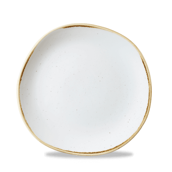 Churchill Stonecast Barley White Round Trace Plate 21cm | Box of 12