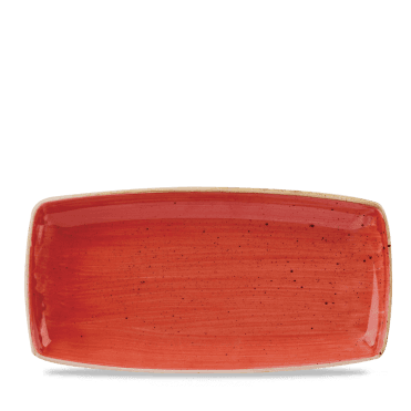 Stonecast Berry Red Oblong Plate 34.5cm | Box of 6