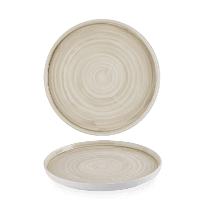 Churchill Stonecast Canvas Natural Walled Plate 8.25