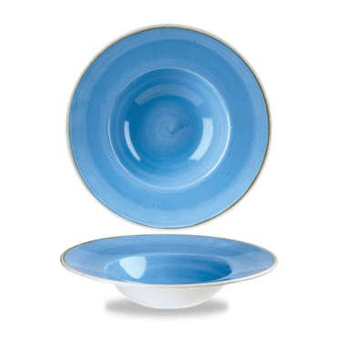 Stonecast Cornflower Blue Profile Wide Rim Bowl Med 23.88cm | Box of 12