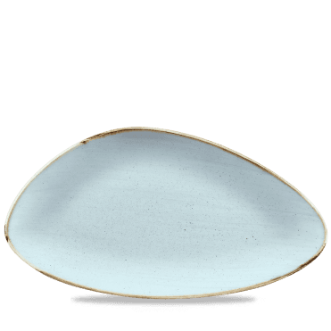 Stonecast Duck Egg Triangle Chefs Plate 13 3/4"X7 3/8" | Box of 6