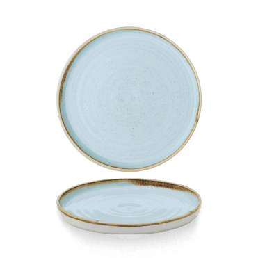 Stonecast Duck Egg Walled Plate 8.67" | Box of 6
