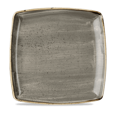 Stonecast Grey Deep Square Plate 26cm | Box of 6