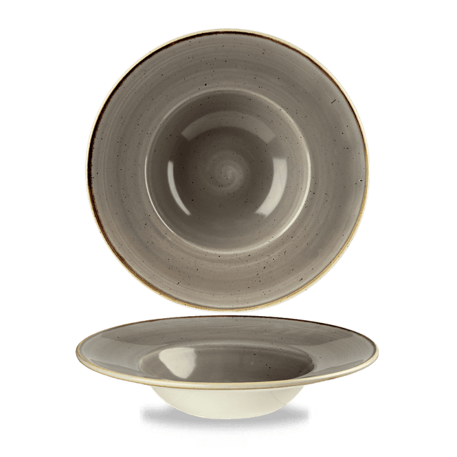 Churchill Stonecast Grey Profile Wide Rim Bowl Med 23.88cm | Box of 12