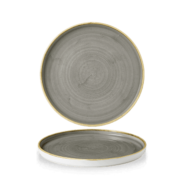 Stonecast Grey Walled Plate 8.67" | Box of 6