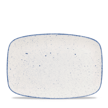 Stonecast Hints Indigo Oblong Chefs Plate 13 1/2" X 9 1/4" | Box of 6