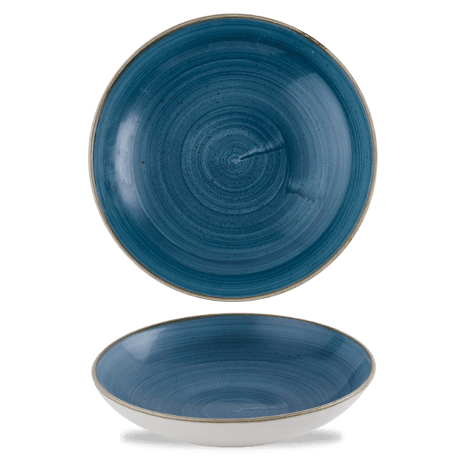 Churchill Stonecast Java Blue Evolve Coupe Bowl 9.75