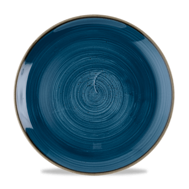 Churchill Stonecast Java Blue Evolve Coupe Plate 11.25