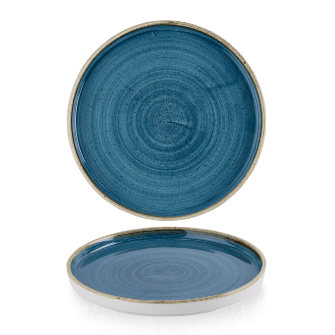 Churchill Stonecast Java Blue Walled Plate 10 2/8