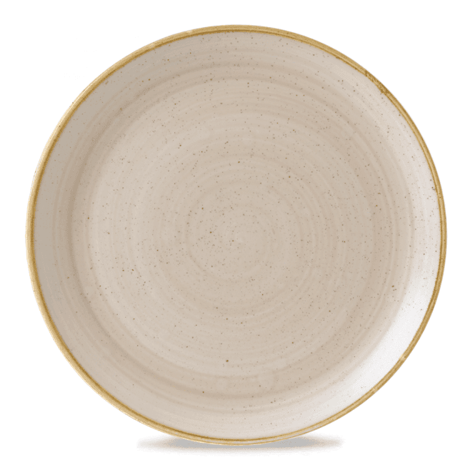Churchill Stonecast Nutmeg Cream Coupe Evolve Plate 12 3/4