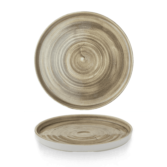 Churchill Stonecast Patina Antique Taupe Walled Plate 10 2/8