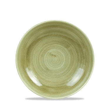 Stonecast Patina Burnished Green Evolve Coupe Bowl 7.25" | Box of 12
