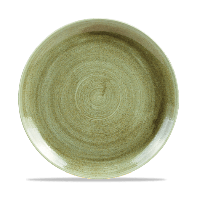 Churchill Stonecast Patina Burnished Green Evolve Coupe Plate 10.25