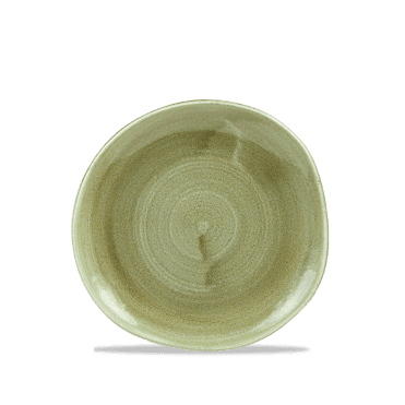 Stonecast Patina Burnished Green Round Trace Plate 7 1/4" | Box of 12