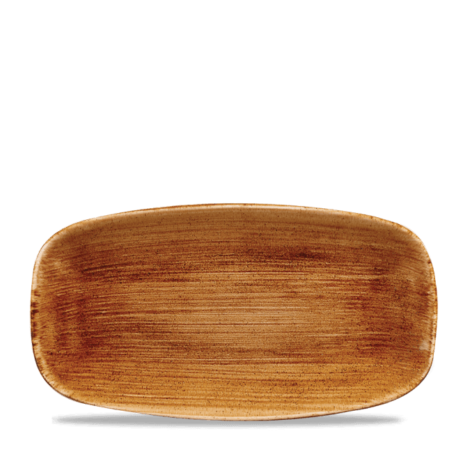 Churchill Stonecast Patina Vintage Copper Chefs Oblong Plate 13 7/8X7 3/8