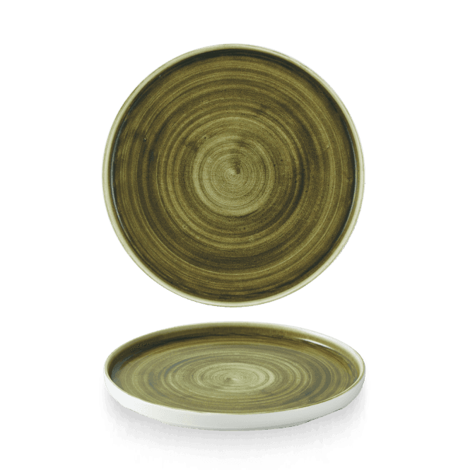 Churchill Stonecast Plume Green Walled Plate 8.67