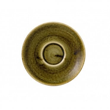 Stonecast Plume Olive Cappuccino Saucer 6.25" | Box of 12