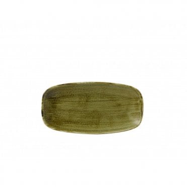 Stonecast Plume Olive Chefs Oblong Plate 13 7/8X7 3/8" | Box of 6
