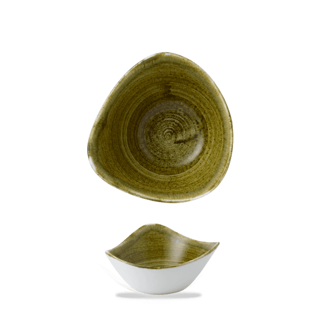 Churchill Stonecast Plume Olive Lotus Bowl 6