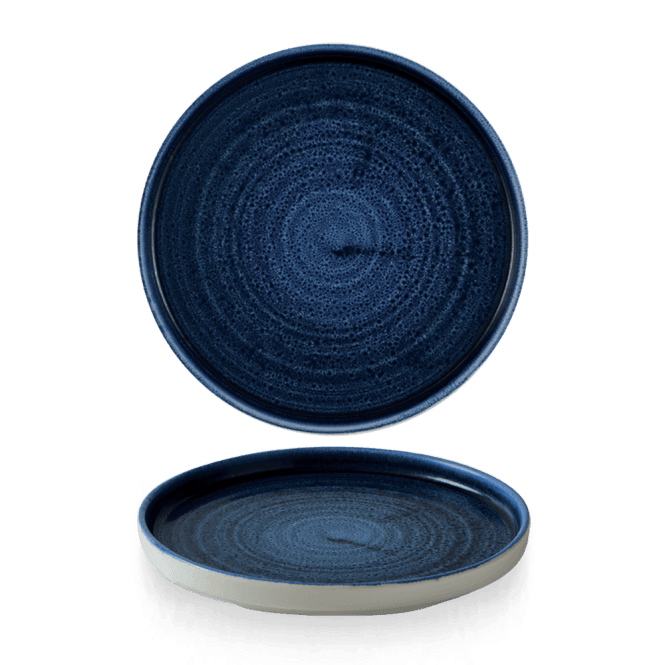 Churchill Stonecast Plume Ultramarine Walled Plate 10 2/8