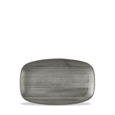 Stonecast Raw Black Oblong Chefs Plate 7 4/5 X 4 3/4" | Box of 12