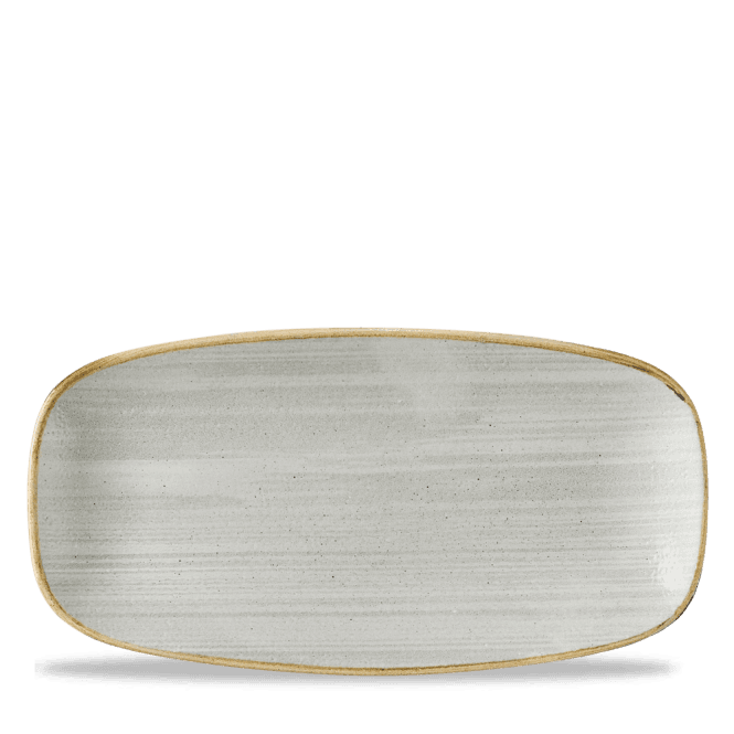 Churchill Stonecast Raw Grey Chefs Oblong Plate 11 3/4X6