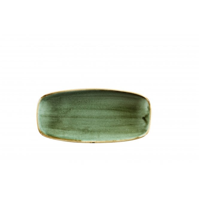 Churchill Stonecast Samphire Green Chefs Oblong Plate 10.6