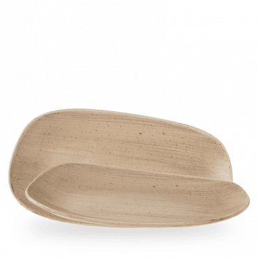 Stonecast Truffle Opal Organic Oblong Plate 35 X 18.5cm | Box of 6