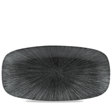 Studio Prints Agano Black Chefs Oblong Plate 13 7/8X7 3/8" | Box of 6