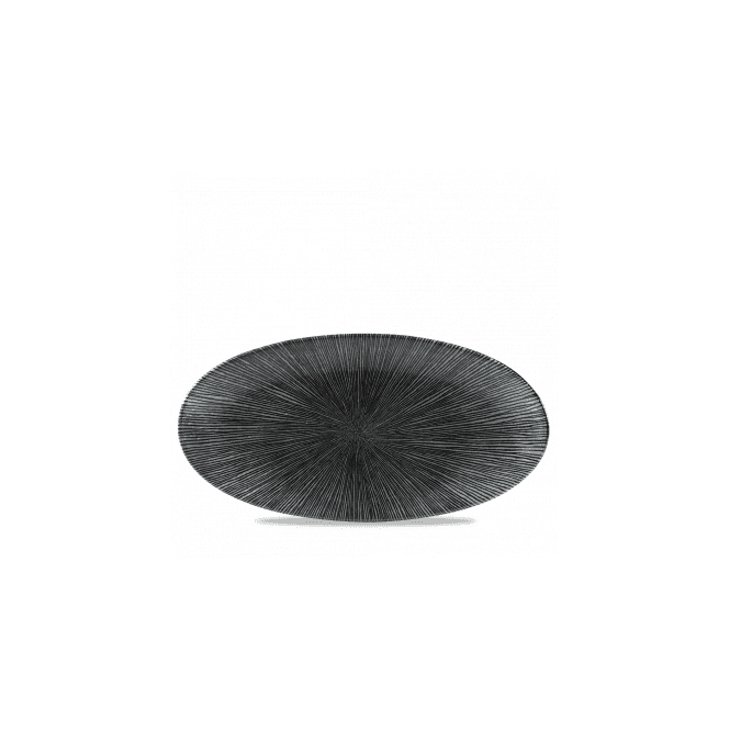 Churchill Studio Prints Agano Black Oval Chefs Plate 13 3/4X6 3/4