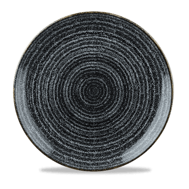 Studio Prints Charcoal Black Evolve Coupe Plate 11.25" | Box of 12