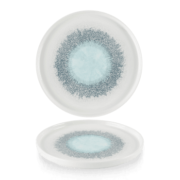 Studio Prints Fusion Blue Walled Plate 10 2/8" | Box of 6
