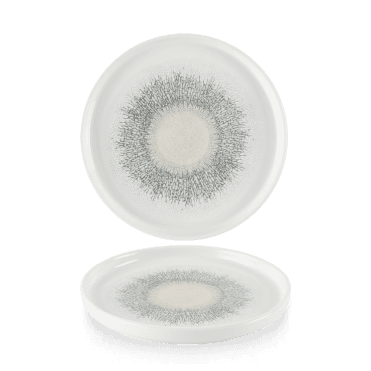 Studio Prints Fusion Grey Walled Plate 8.25" | Box of 6