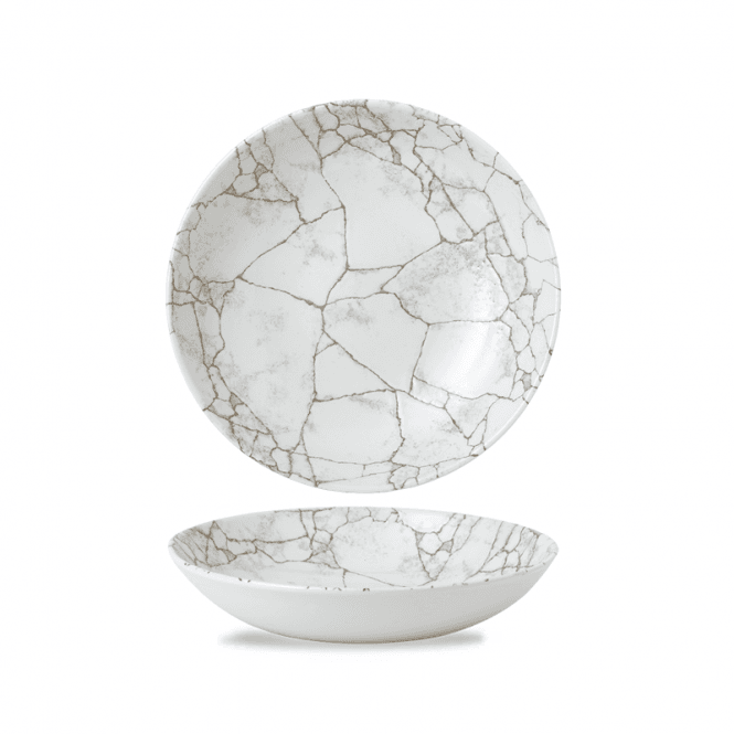 Churchill Studio Prints Kintsugi Agate Grey Evolve Coupe Bowl 9.75