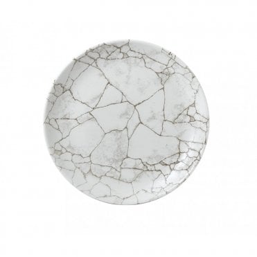Studio Prints Kintsugi Agate Grey Evolve Coupe Plate 11.25" | Box of 12
