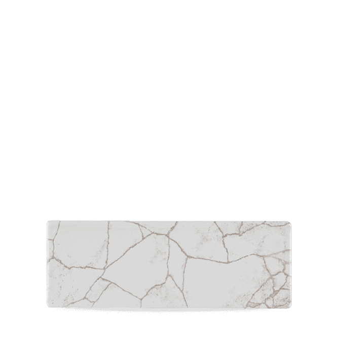 Churchill Studio Prints Kintsugi Agate Grey Oblong Plate 25X9cm | Box of 6