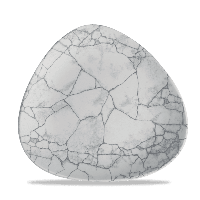 Churchill Studio Prints Kintsugi Pearl Grey Lotus Plate 11 1/4