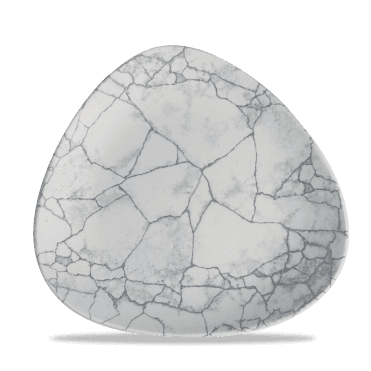 Studio Prints Kintsugi Pearl Grey Lotus Plate 11 1/4" | Box of 12