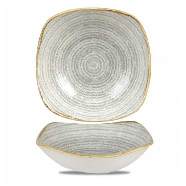 Studio Prints Stone Grey Square Bowl  23.5cm 9 1/4" 127.9cl 45oz | Box of 12