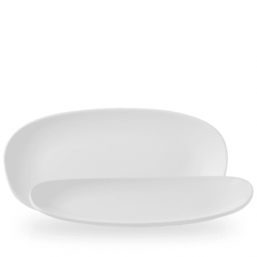 White Opal Organic Oblong Plate 35 X 18.5cm | Box of 6
