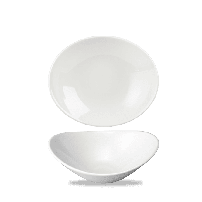 Churchill White Orbit Oval Bowl 7